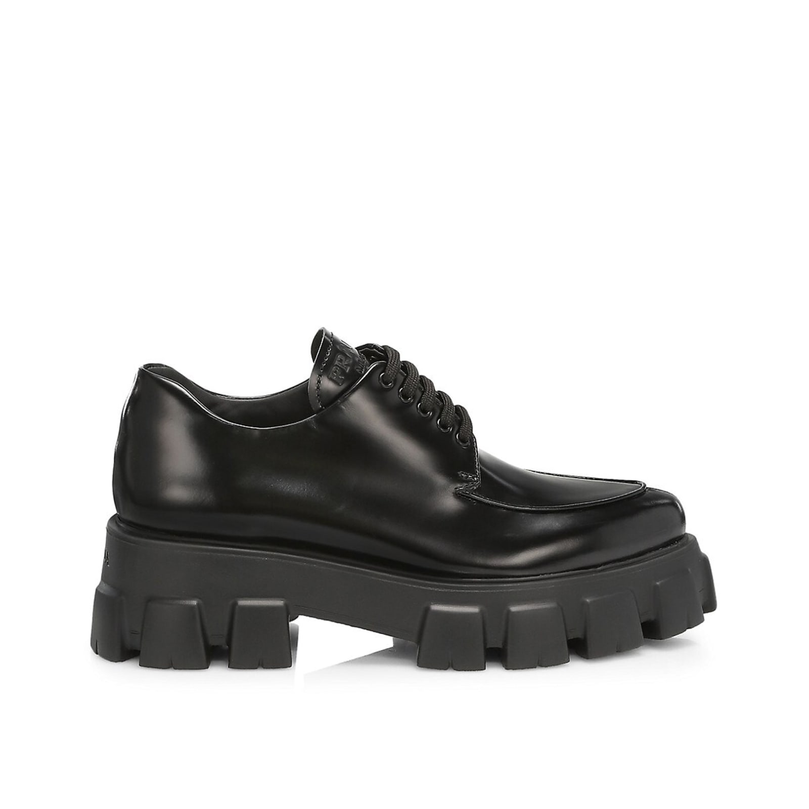 Prada Monolith Lug-sole Loafers In Black | ModeSens