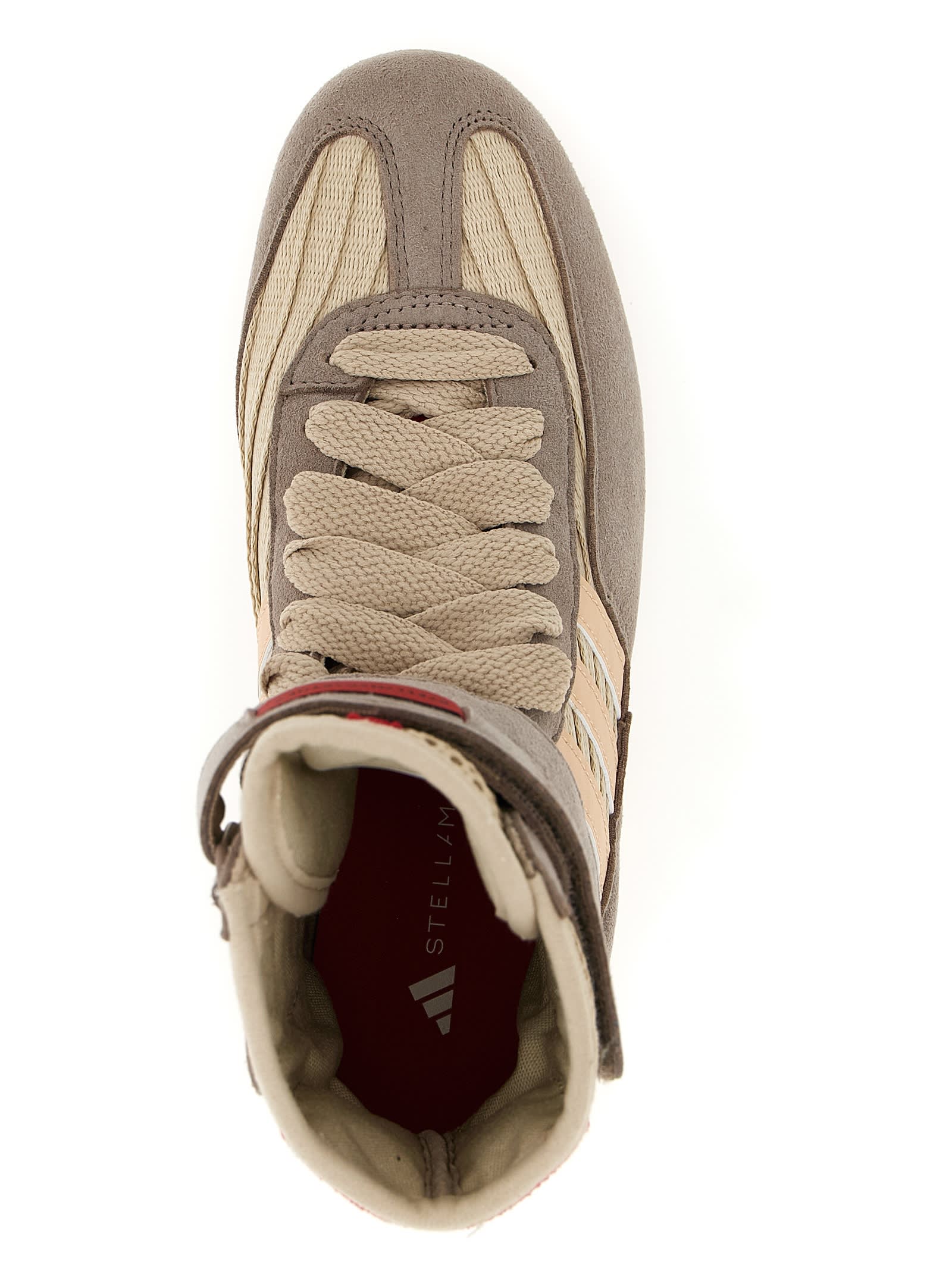 Stella Mccartney Rasant 2.0 Vegan And Mesh-trimmed Canvas High-top Sneakers In Neutral
