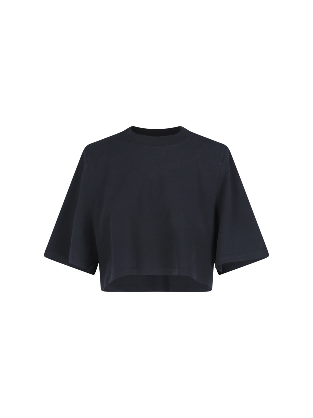 Isabel Marant Cropped T-shirt Short Sleeves In Black