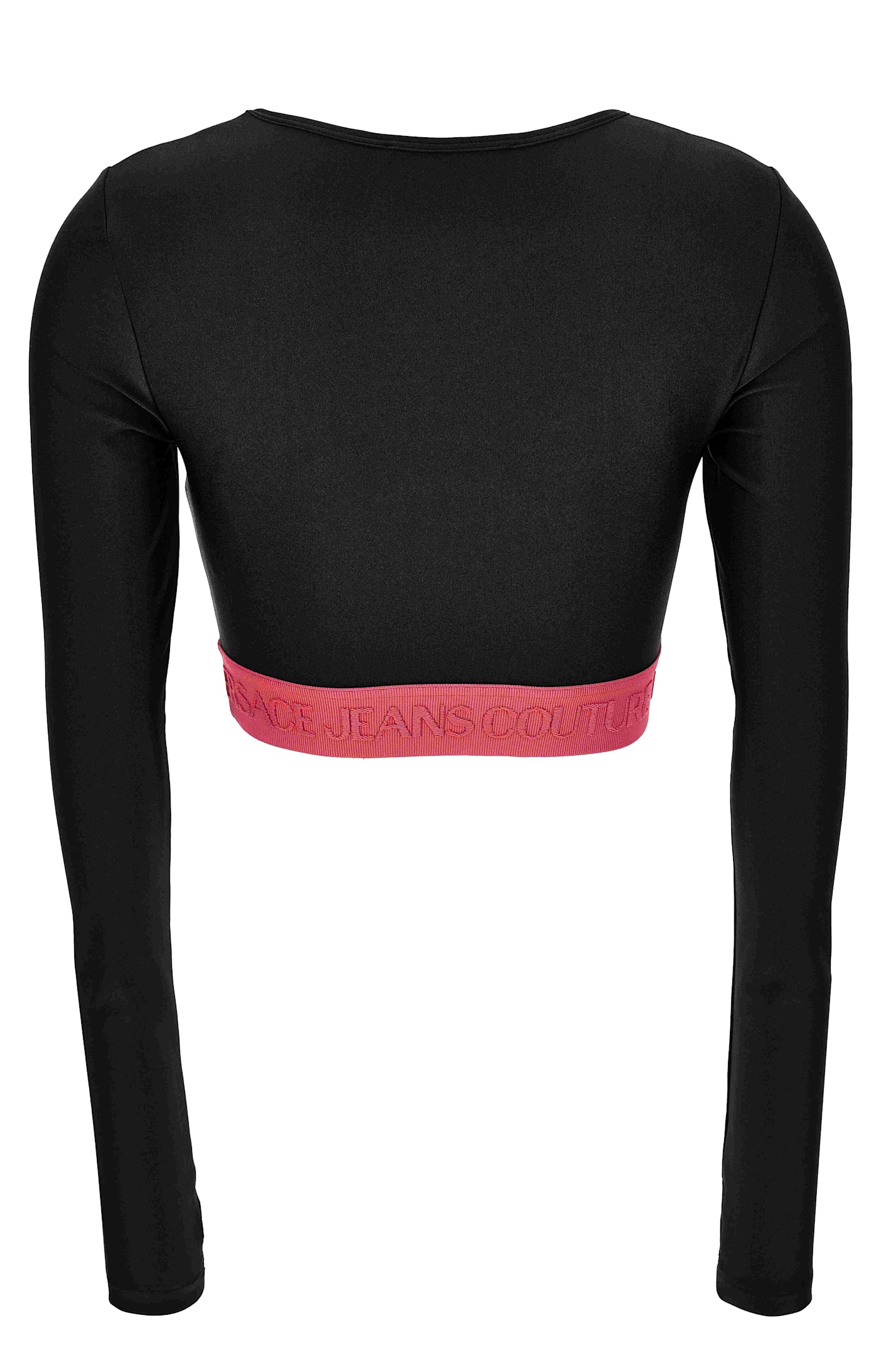 Versace Jeans Couture Top With Long Sleeves In Black