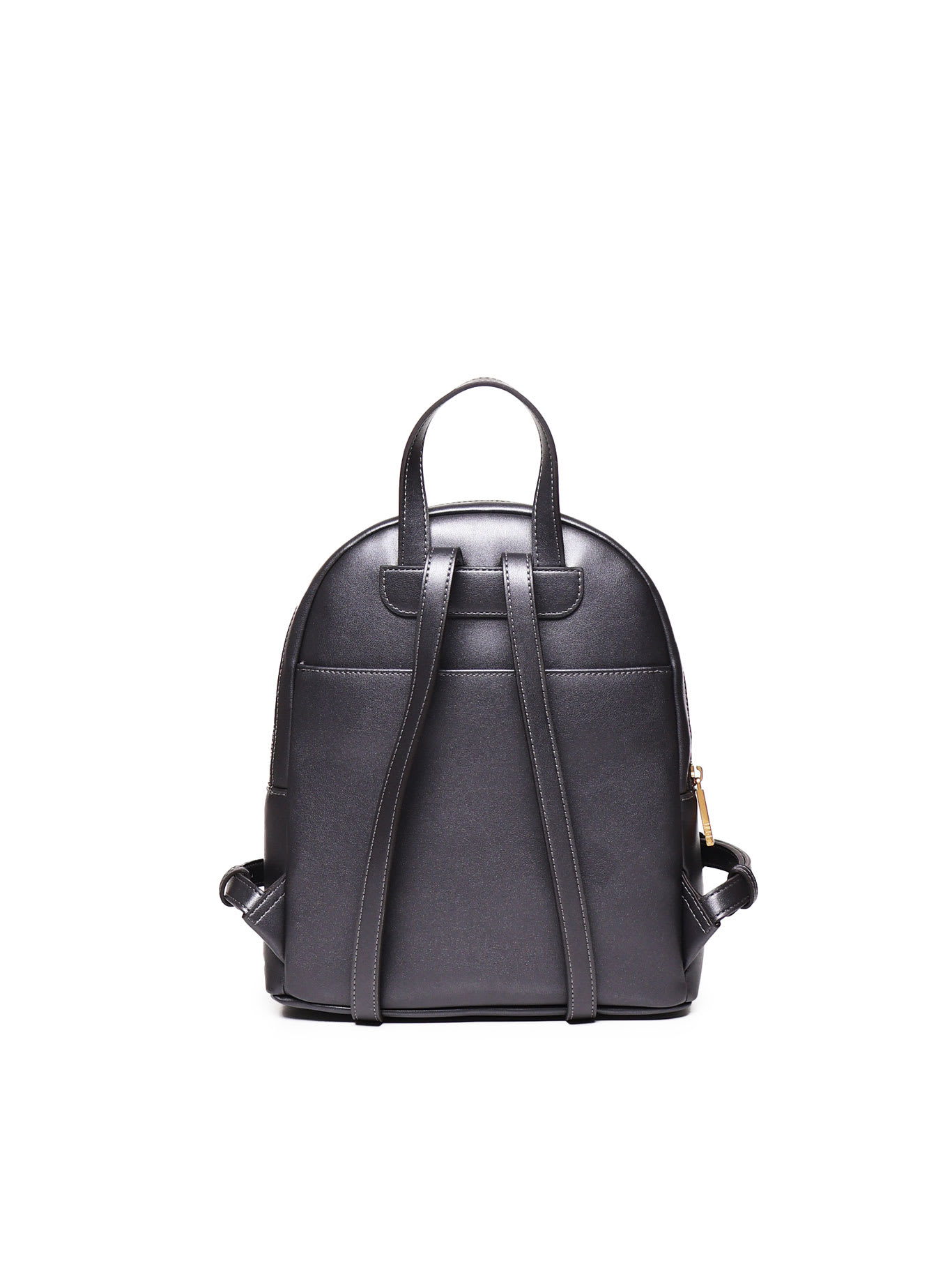 Shop Liu •jo Ecoleather Backpack In Metal Antrachite