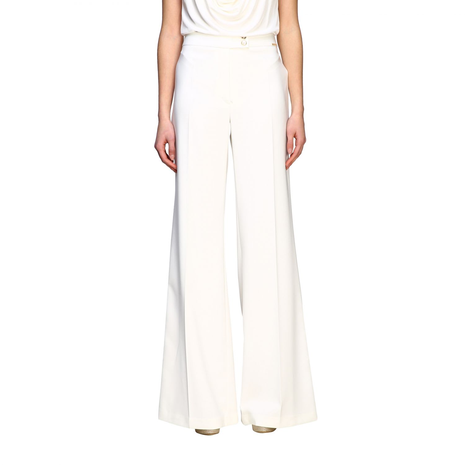 ELISABETTA FRANCHI CELYN B. ELISABETTA FRANCHI PANTS WIDE-LEG ELISABETTA FRANCHI TROUSERS,11234223