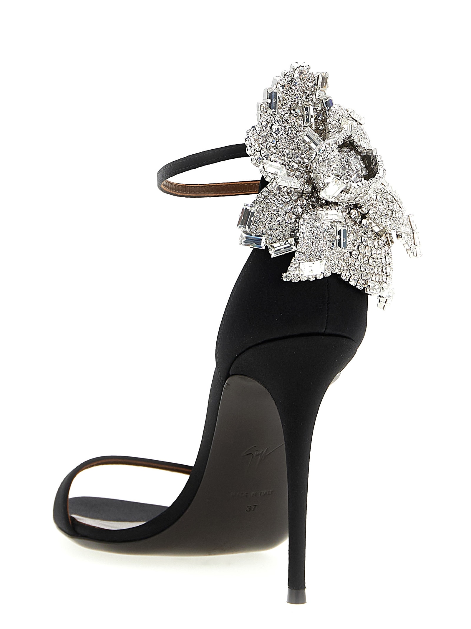 Giuseppe Zanotti 105mm Clandestino Jewel-embellished Stiletto Heeled Sandals In Black