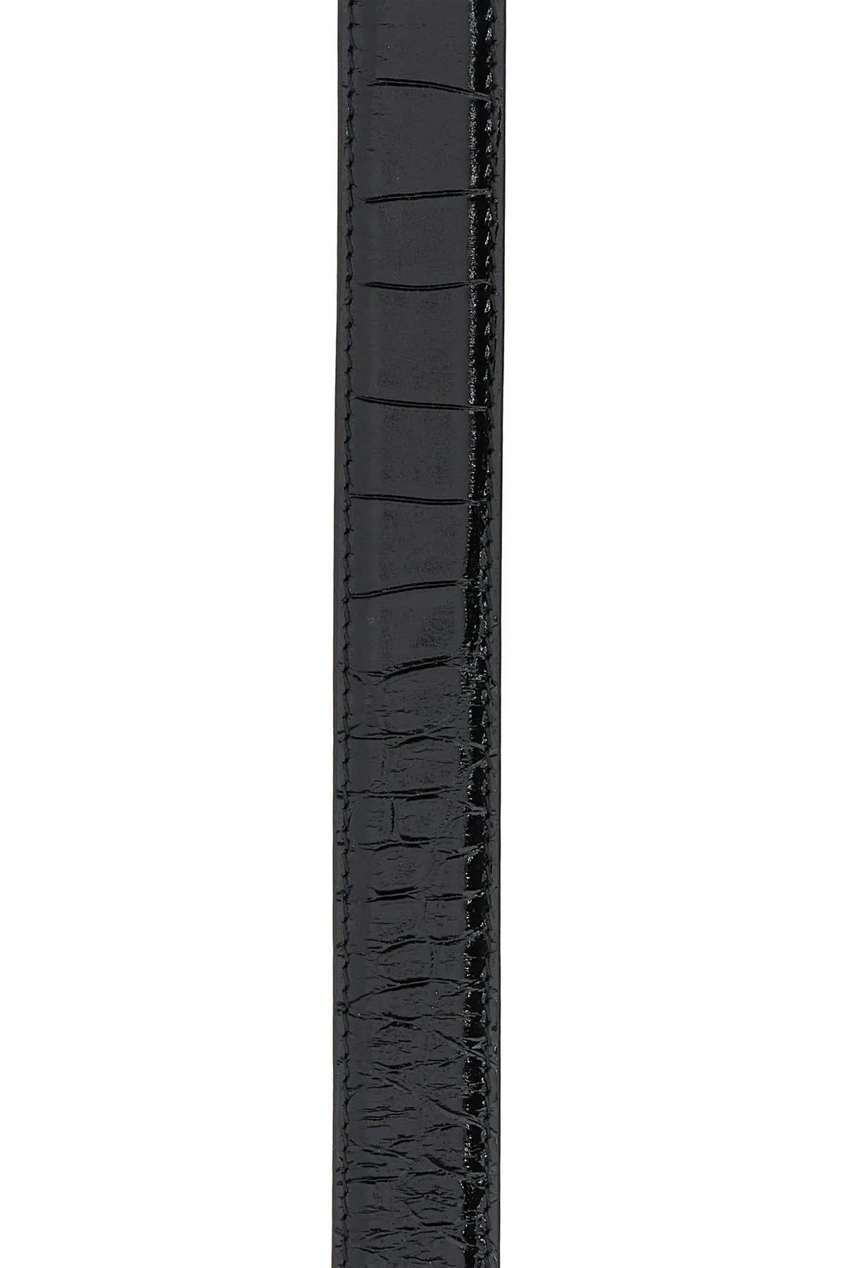 Balenciaga Black Leather Bb Belt In Black
