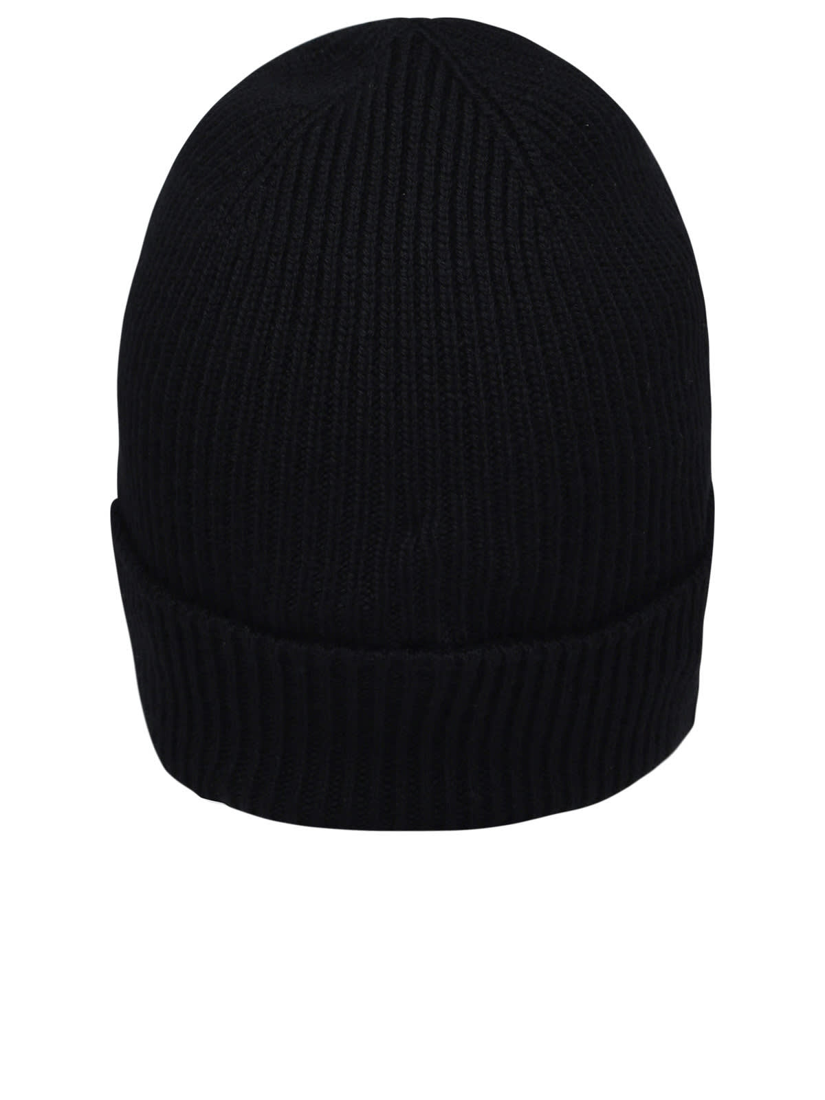 Shop Moncler Tricot Beanie In Black Virgin Wool