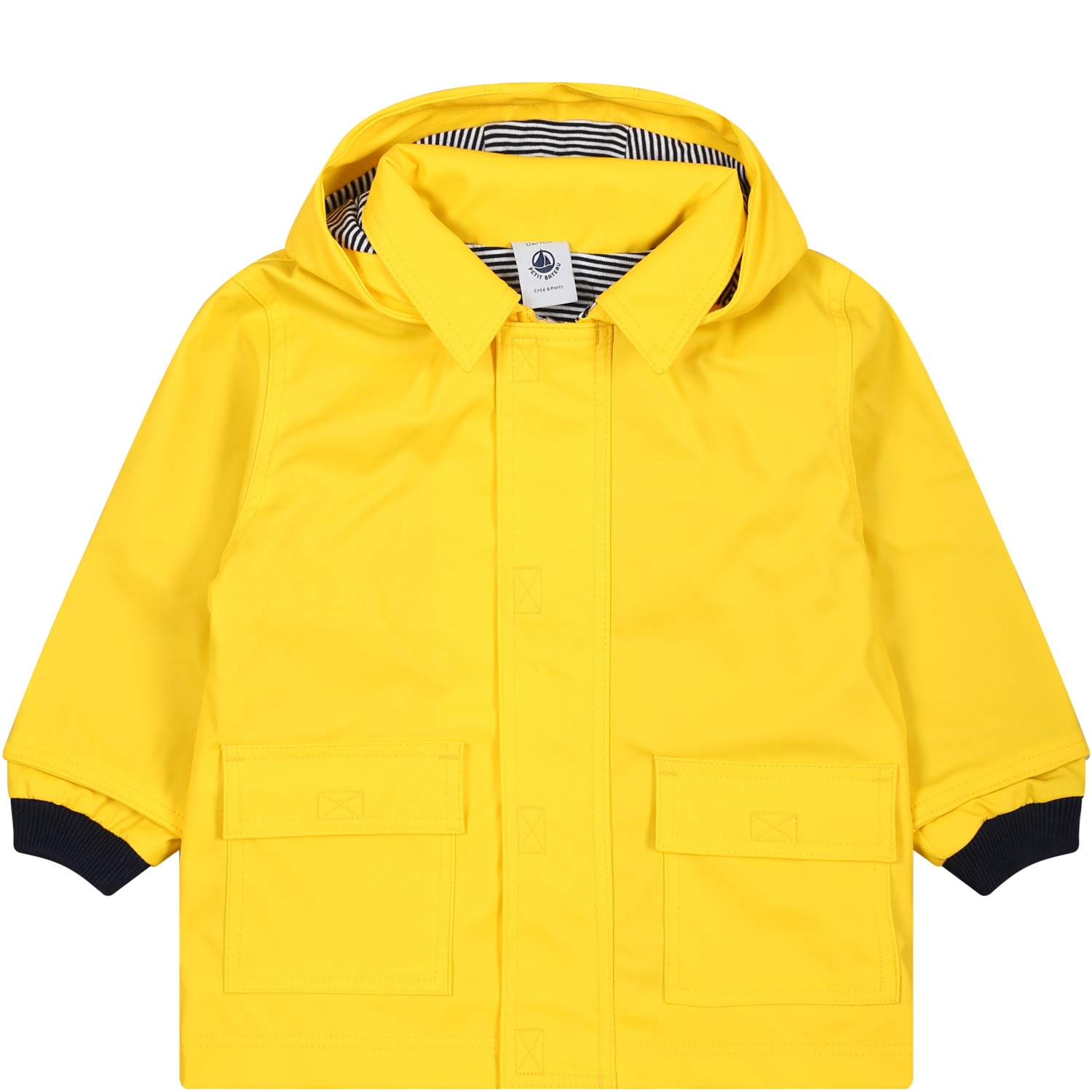 PETIT BATEAU YELLOW RAINCOAT FOR BEBIES