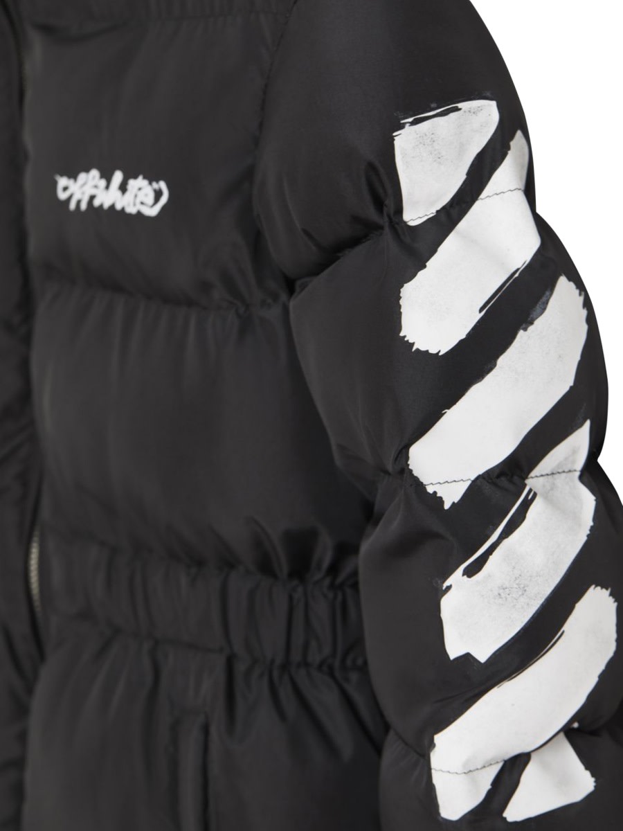 Shop Off-white Piumino Con Zip Diag In Black