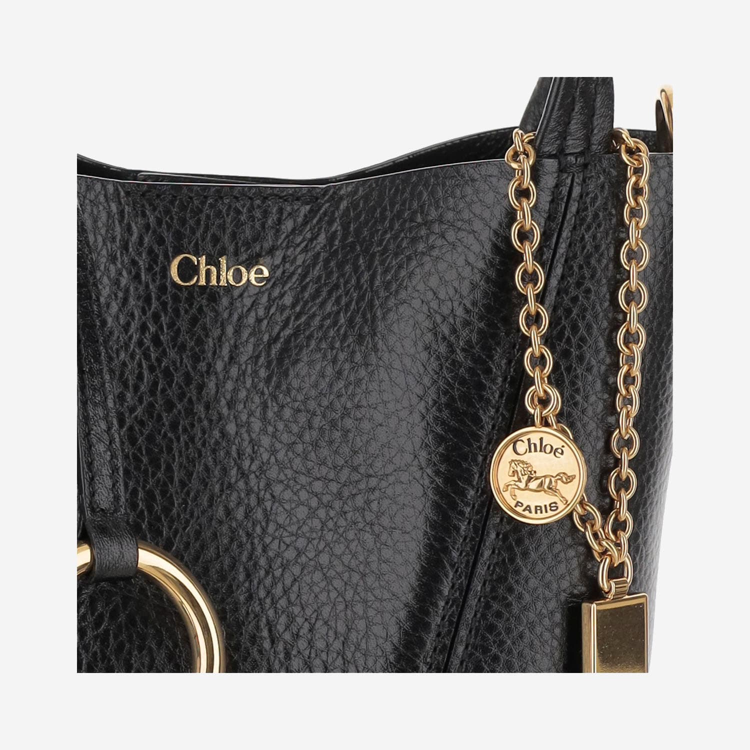 Chloé Spin Garnet Leather Small Tote Bag
