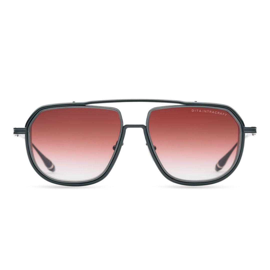 Dita Men's Intracraft Titanium Aviator Sunglasses In Matte Black Black Iron