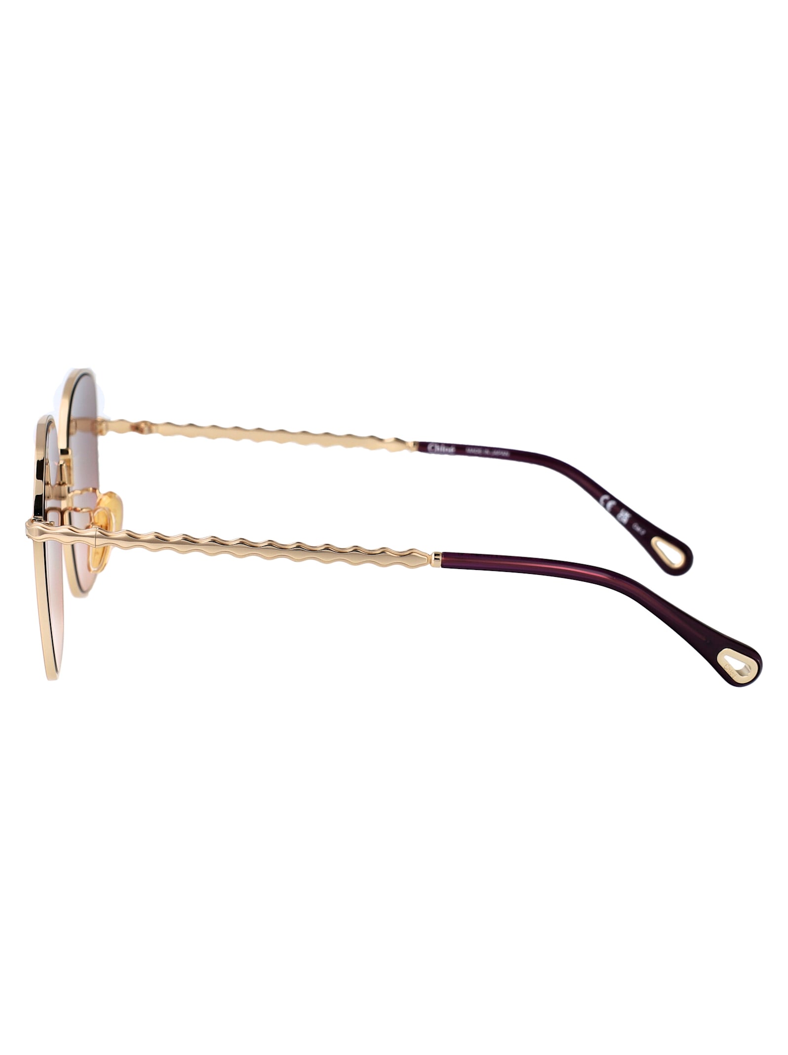 Chloé Ch0255sk Sunglasses In Gold-gold-brown