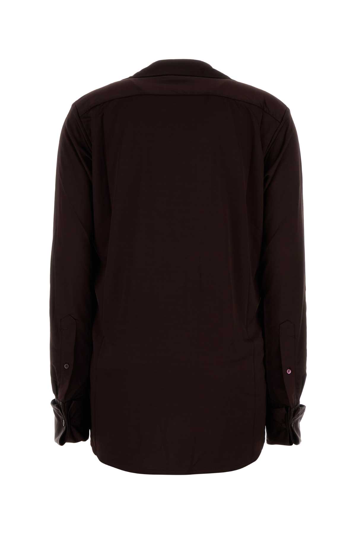 Dries Van Noten Grape Viscose Hulindra Shirt In Burgundy