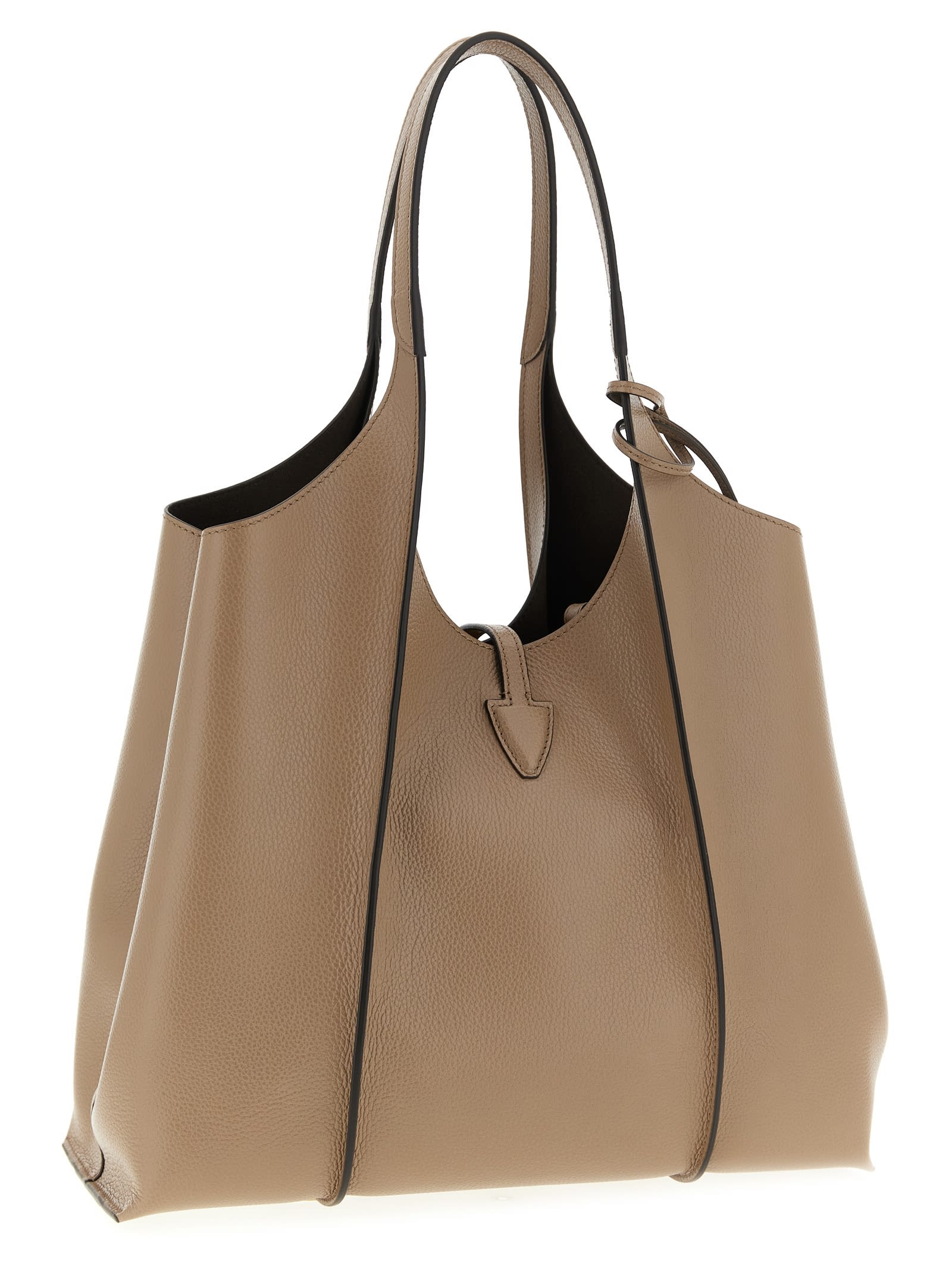 Tod's T Timeless Shopping Bag In Sand