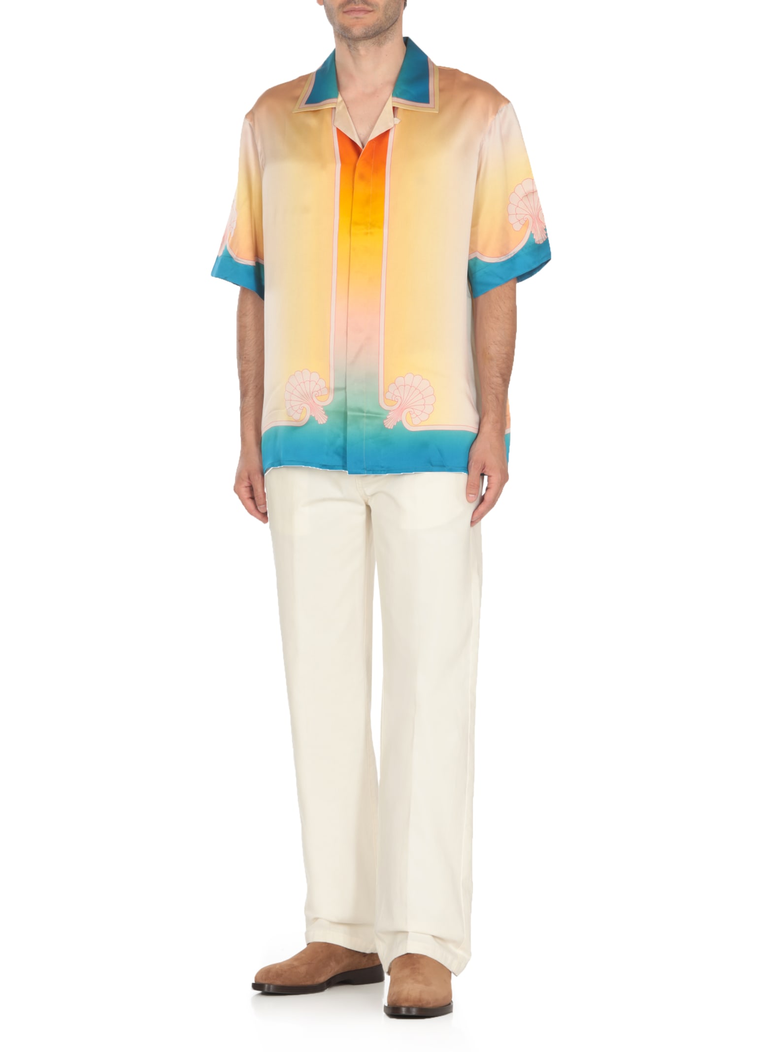 Shop Casablanca Cuban Shirt In Multicolour