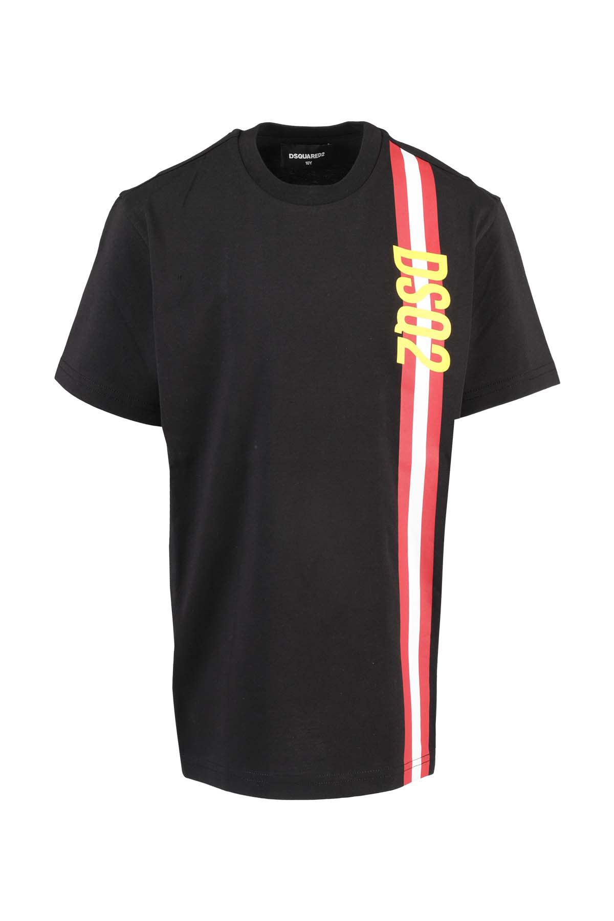 Click to view more detailed imagery on our partner's website Dsquared2 Kids' Logo Band T-shirt In Nero