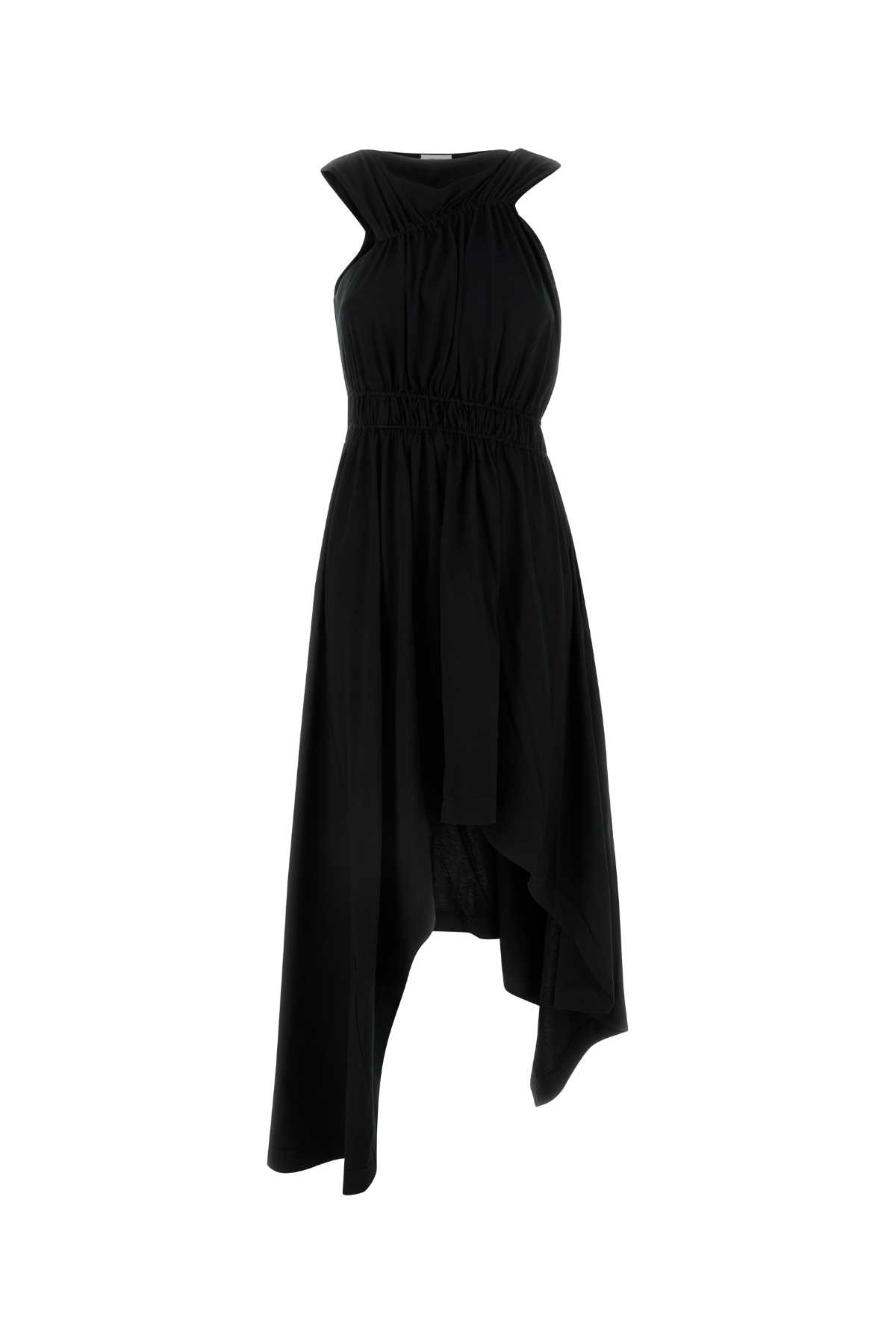 Shop Alexander Mcqueen Black Jersey Dress