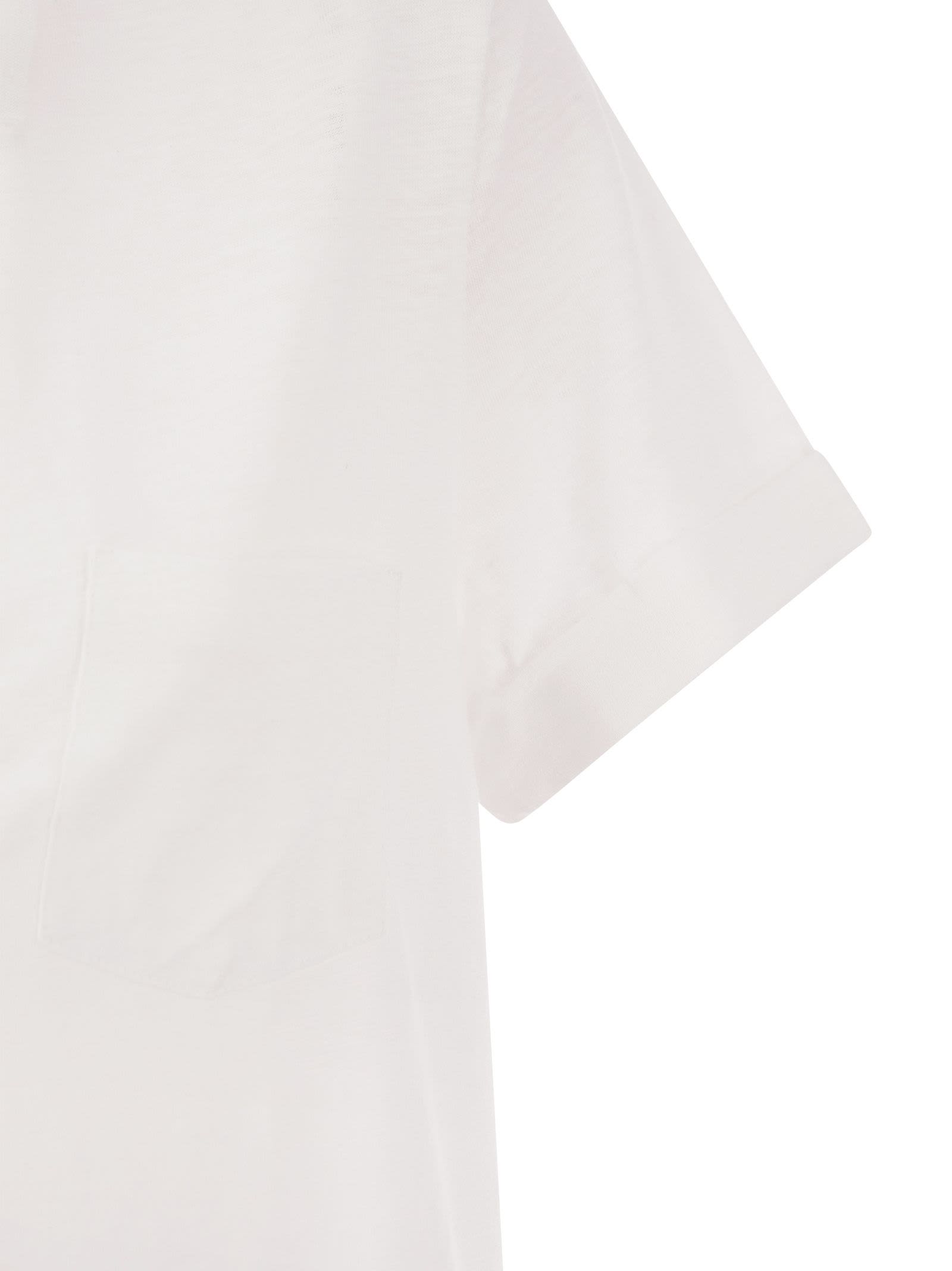 Shop Majestic Short-sleeved Linen Polo Shirt In White