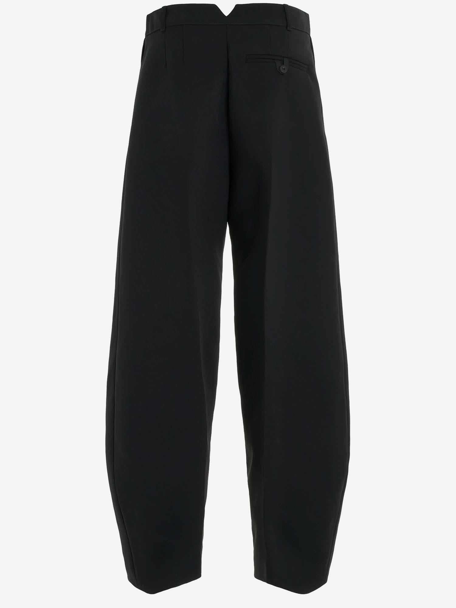 Jacquemus 'le Pantalon Paseo' Black Pants With Belt Loops And Wide Leg