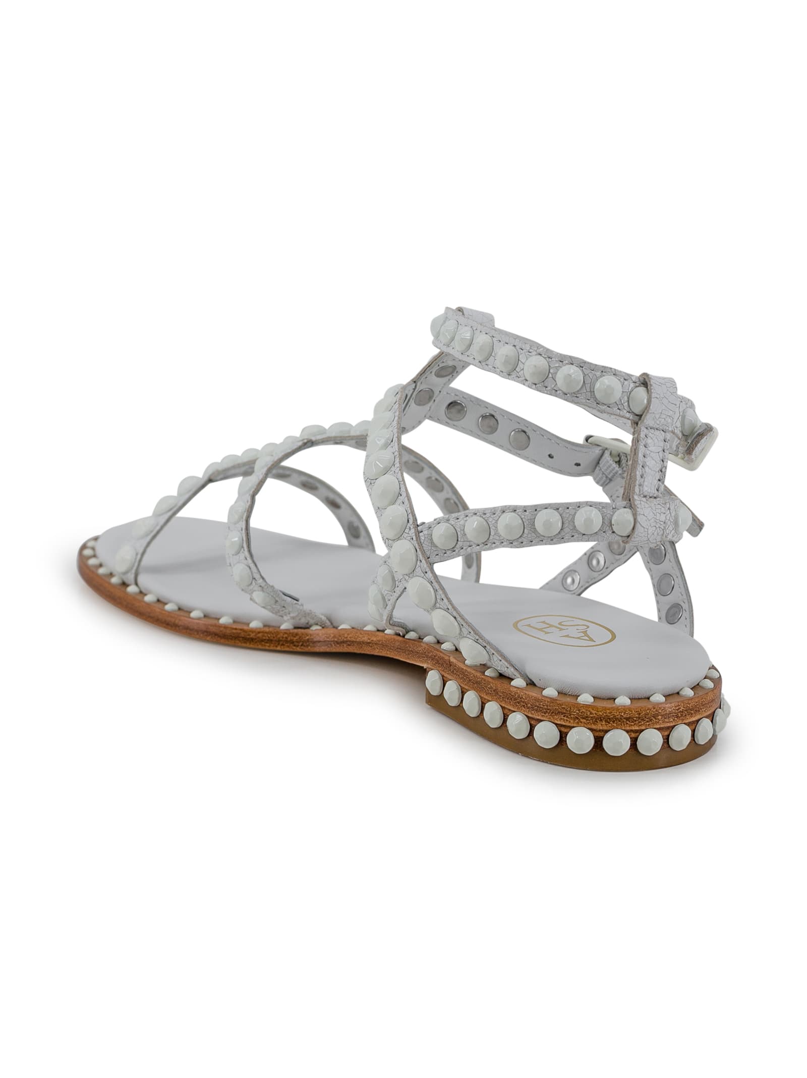 Shop Ash Calfskin Sandal In White