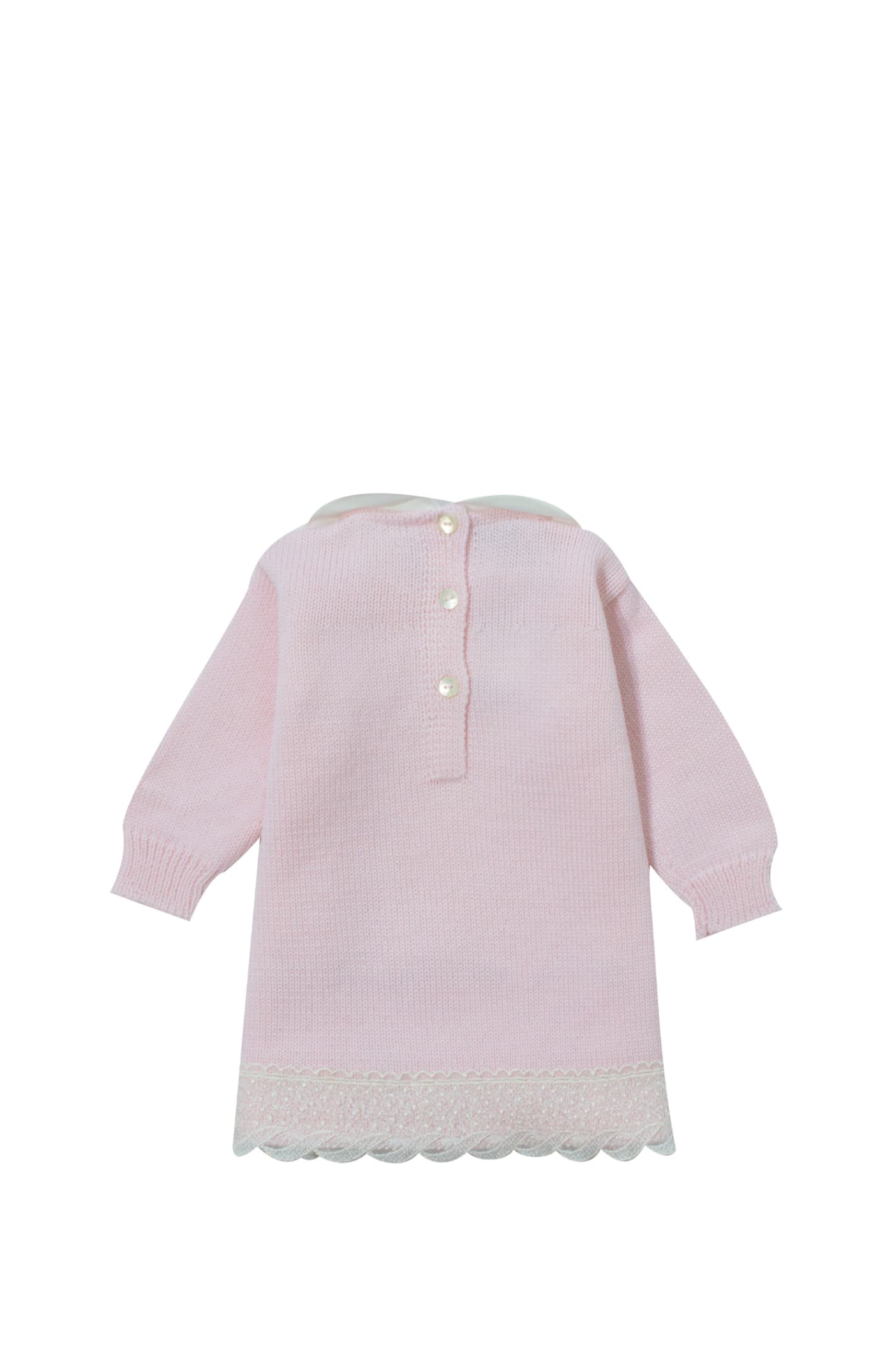 Shop Piccola Giuggiola Wool Knit Dress In Rose