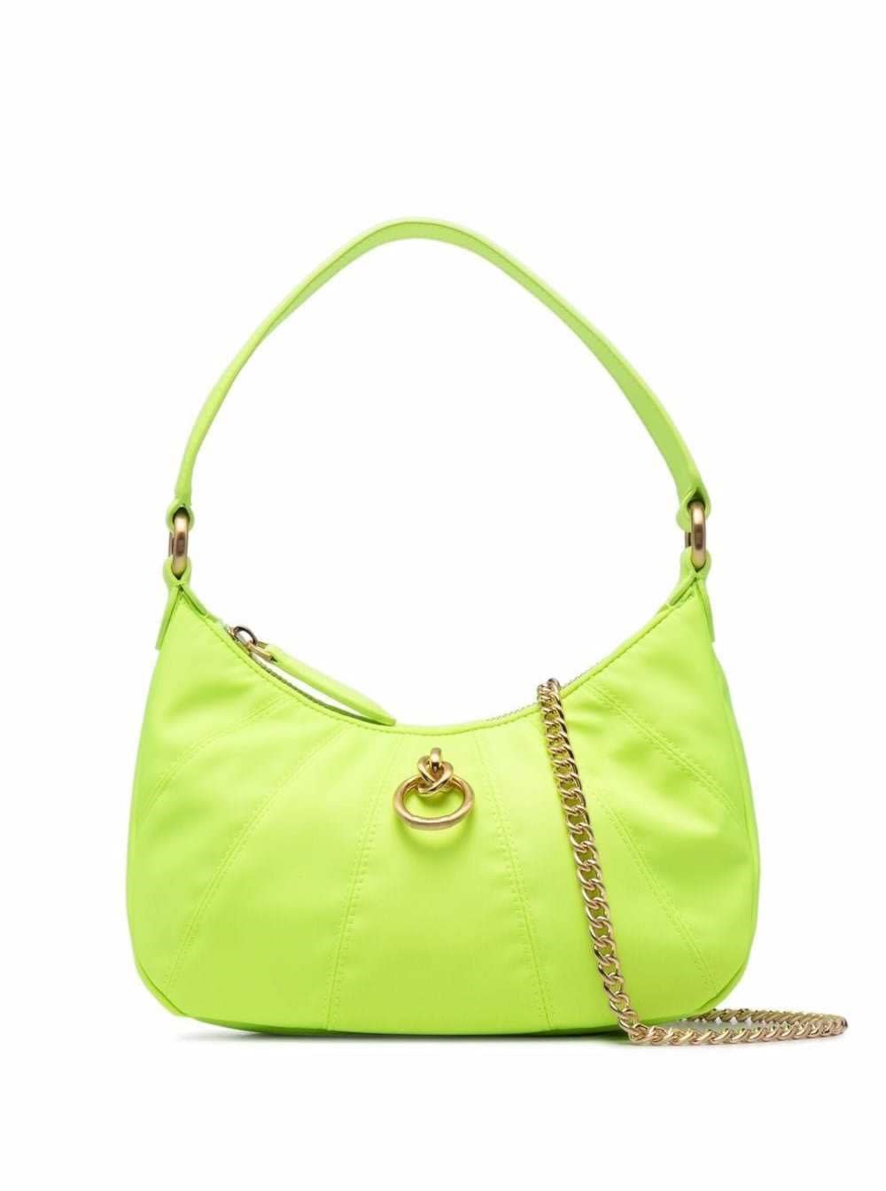 Pinko Love Mini Crossbody Bag In Lime Green Nylon