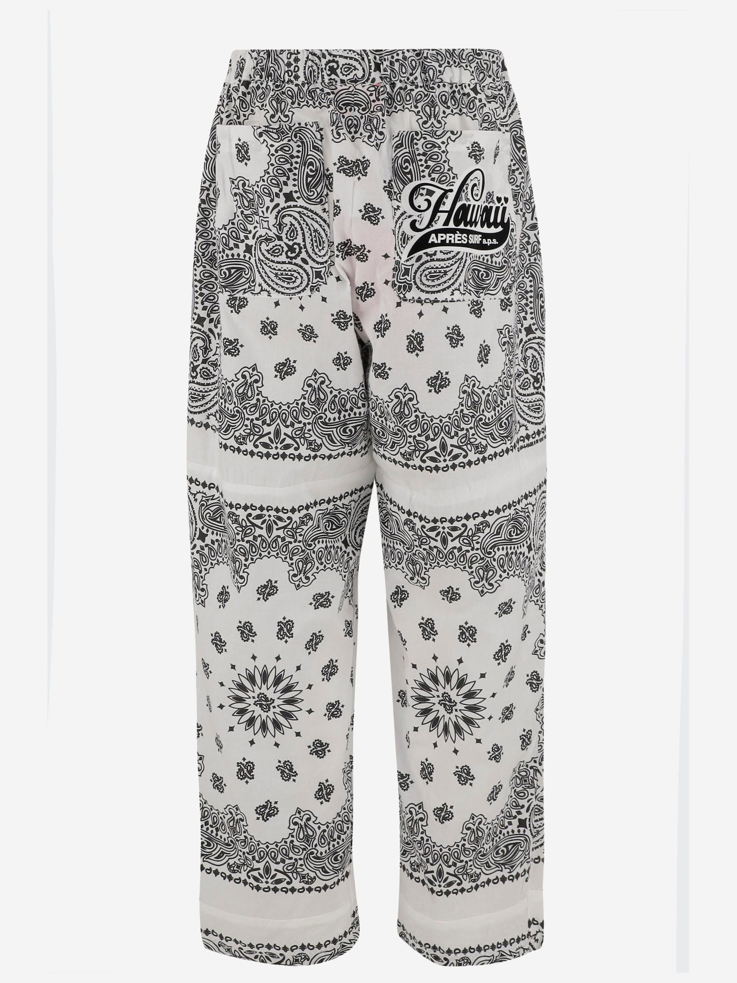 Après Surf Apres Surf Cotton Pants With Bandana Pattern In White