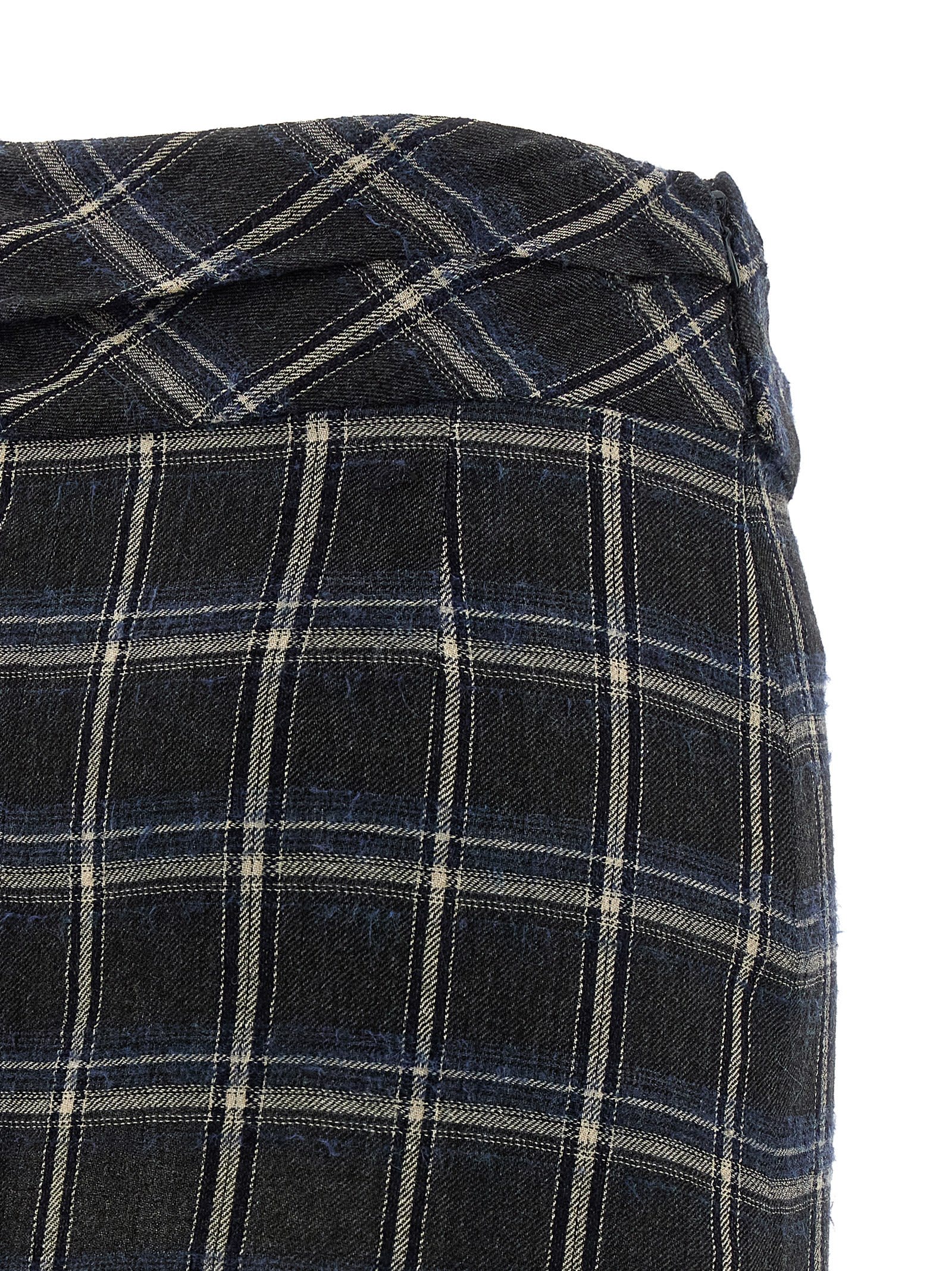 Isabel Marant Wrap Skirt With Asymmetric Hem And Tie Detail In Blue