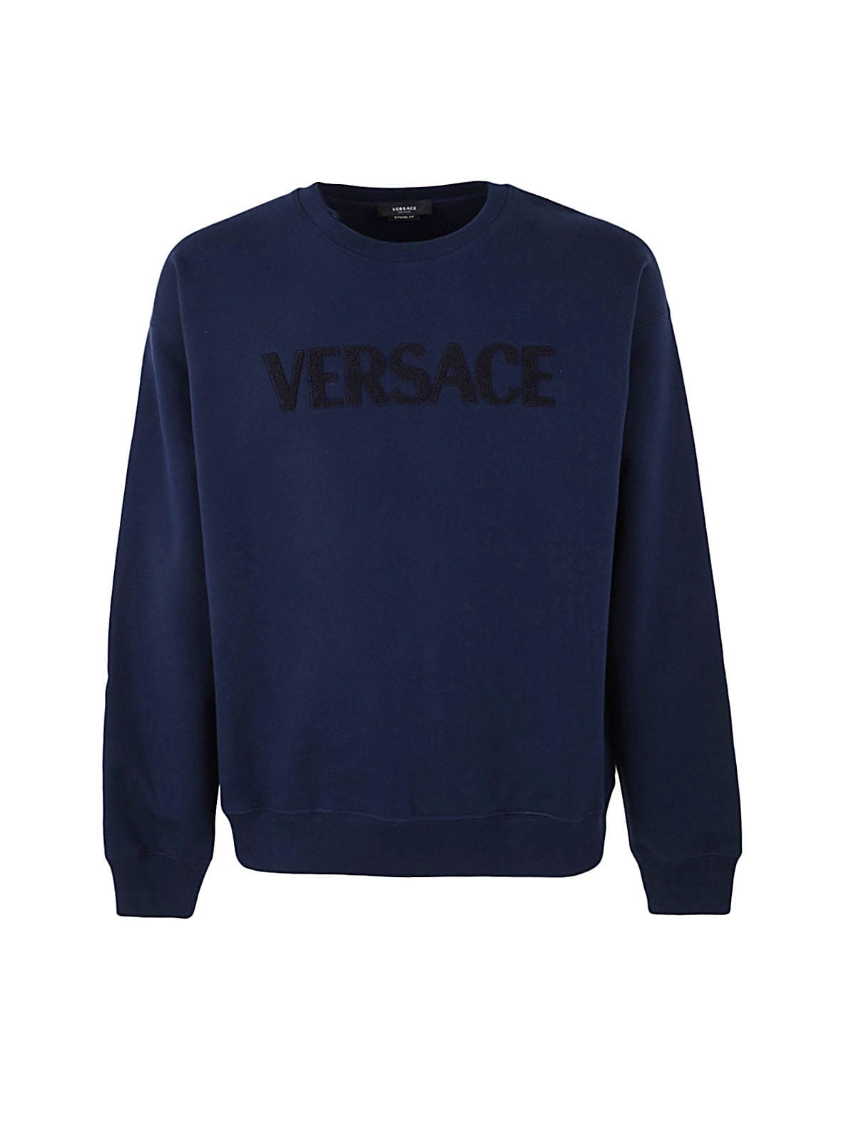 Versace Sweatshirt With Embroidery In Navy