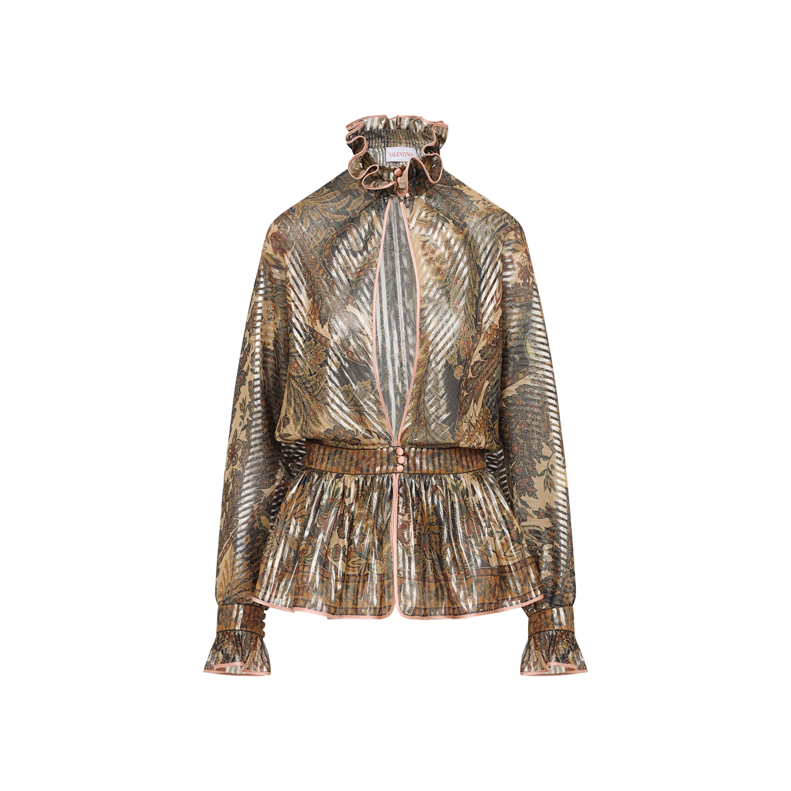 Valentino Patterned Lurex Blouse
