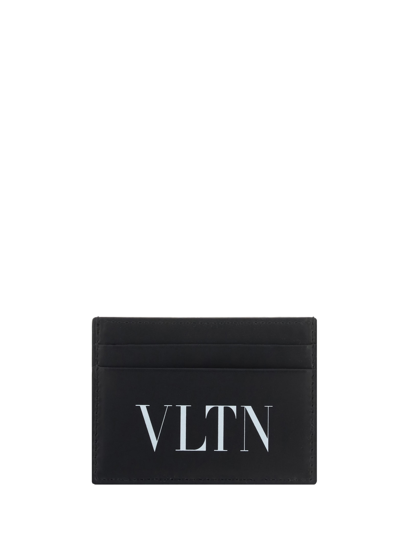 Shop Valentino Garavani Vtln Card Holder In Nero/bianco