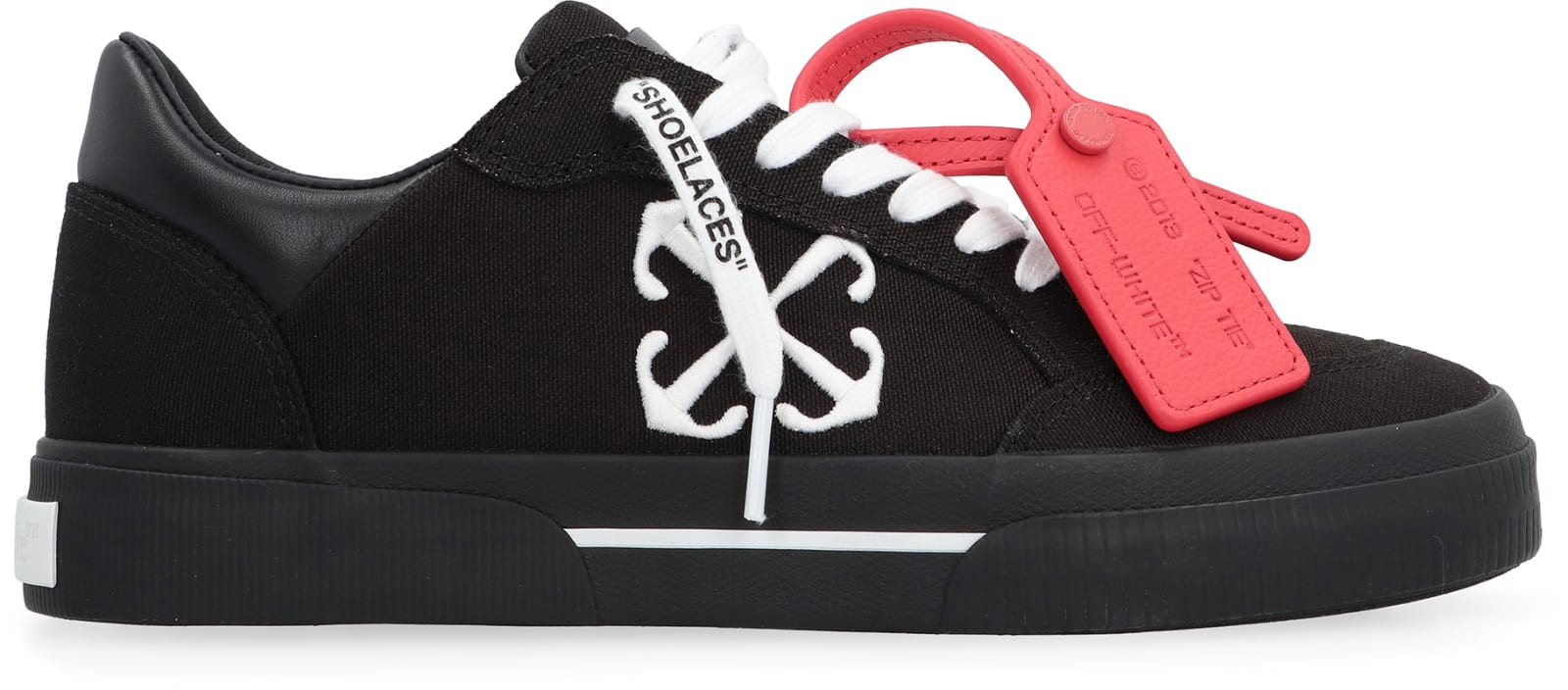 Shop Off-white New Vulcanized Canvas Low-top Sneakers In Black