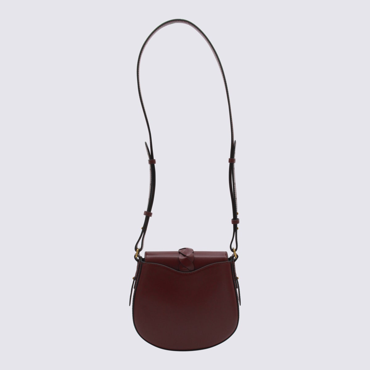 Isabel Marant Dark Red Leather Shoulder Bag In Purple