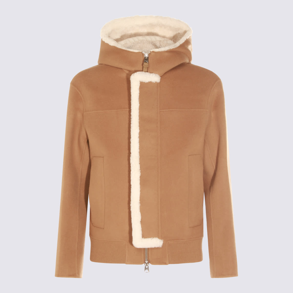 Mackage Jay Shearling-hood Jacket In Brown