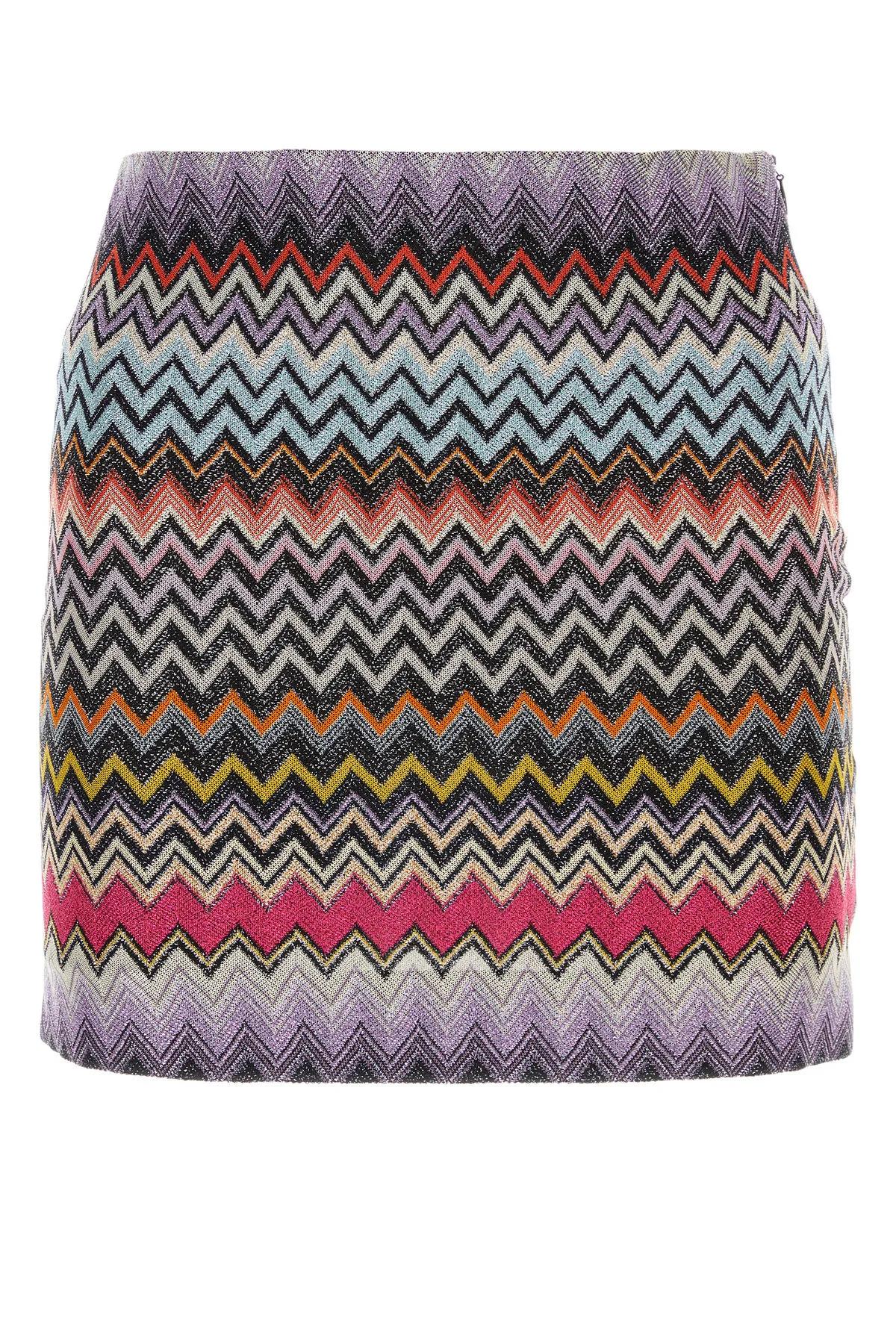 Embroidered Viscose Blend Mini Skirt