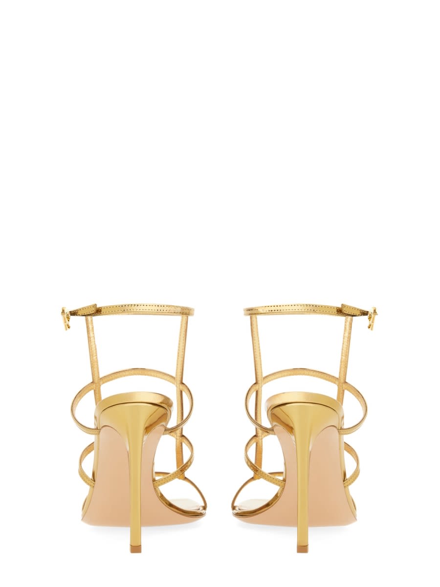 Shop Gianvito Rossi Sandal Mondry In Gold