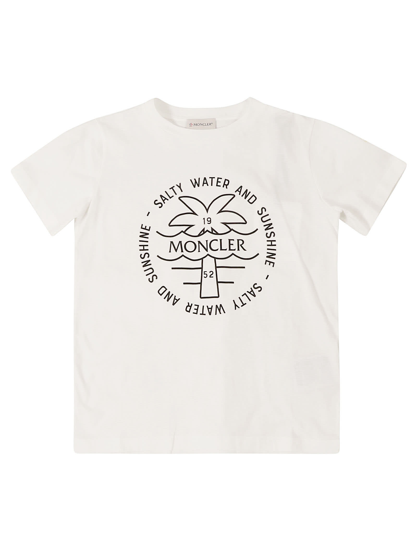 Shop Moncler Salty Water T-shirt In Natural