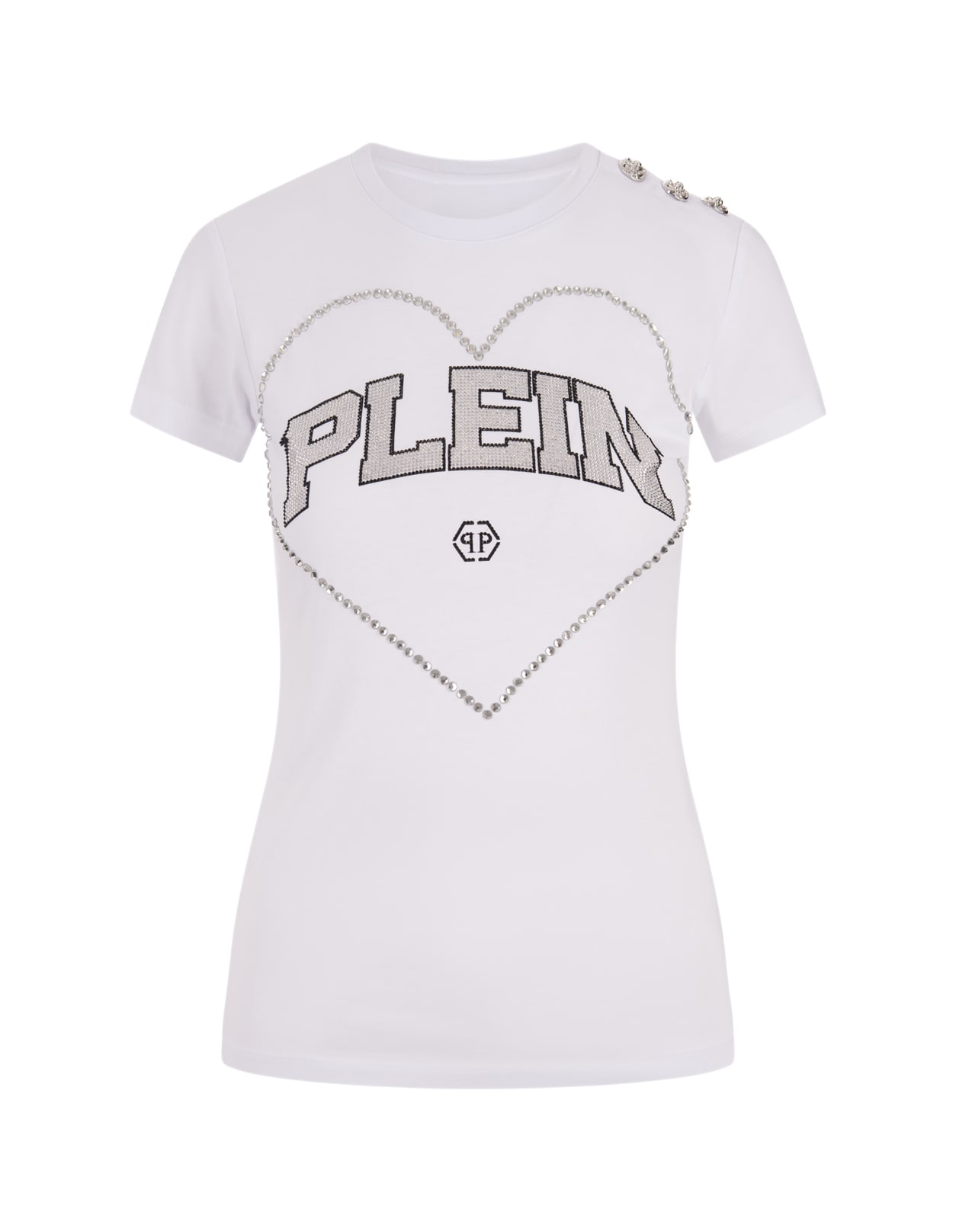 Shop Philipp Plein Sexy Pure Heart T-shirt In White