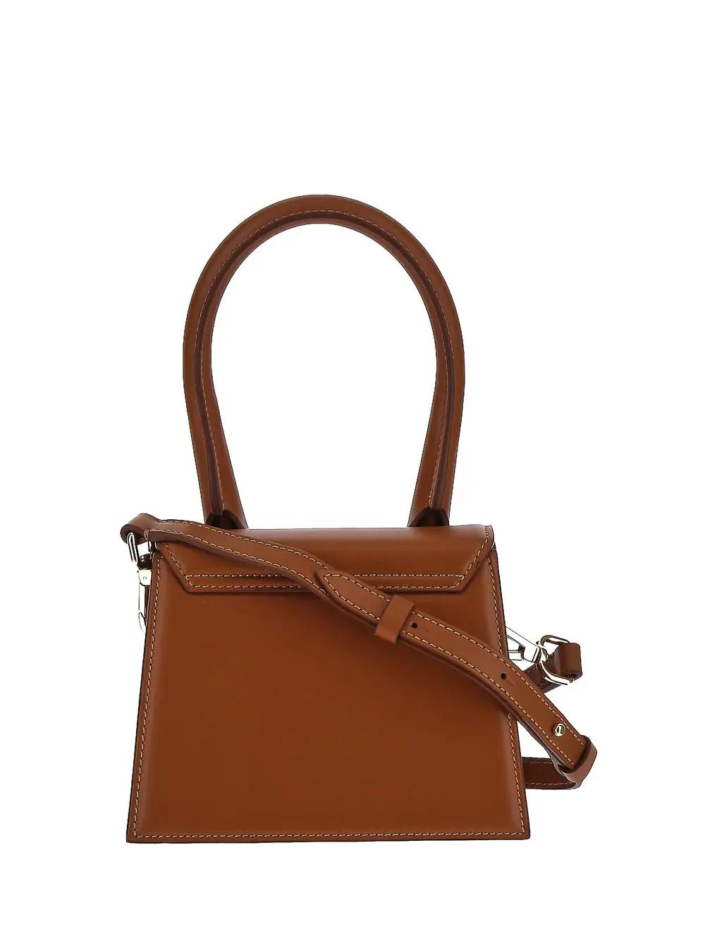 Shop Jacquemus Le Chiquito Moyen In Leather Brown