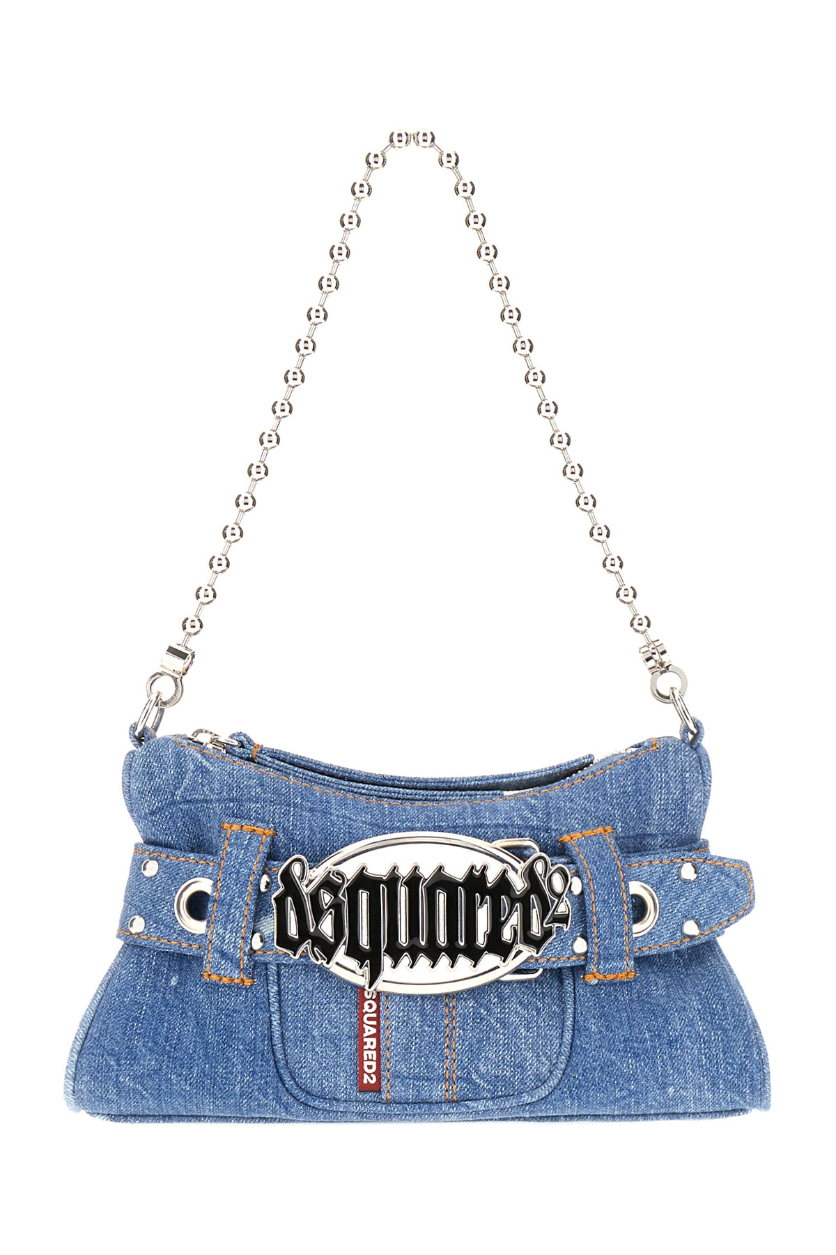 Dsquared2 Denim Gothic Belt Shoulder Bag