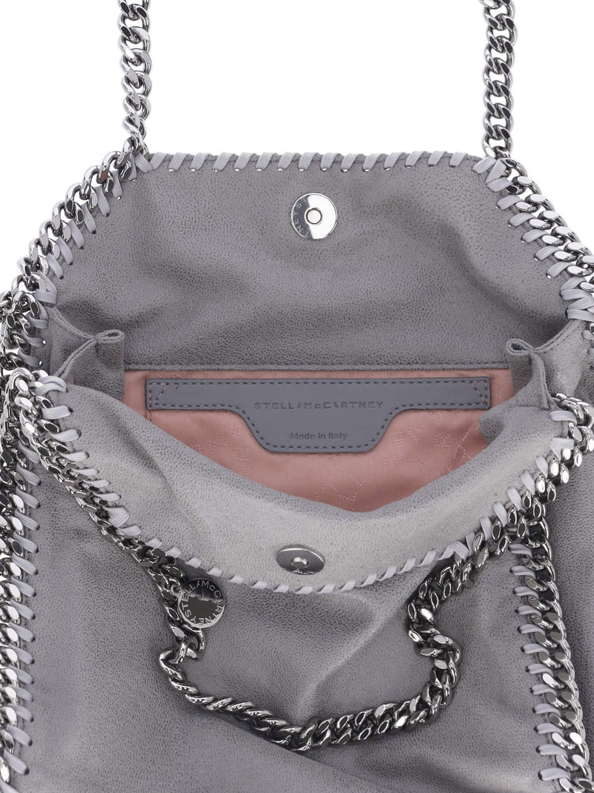 Shop Stella Mccartney Falabella Mini Tote Bag In Gray