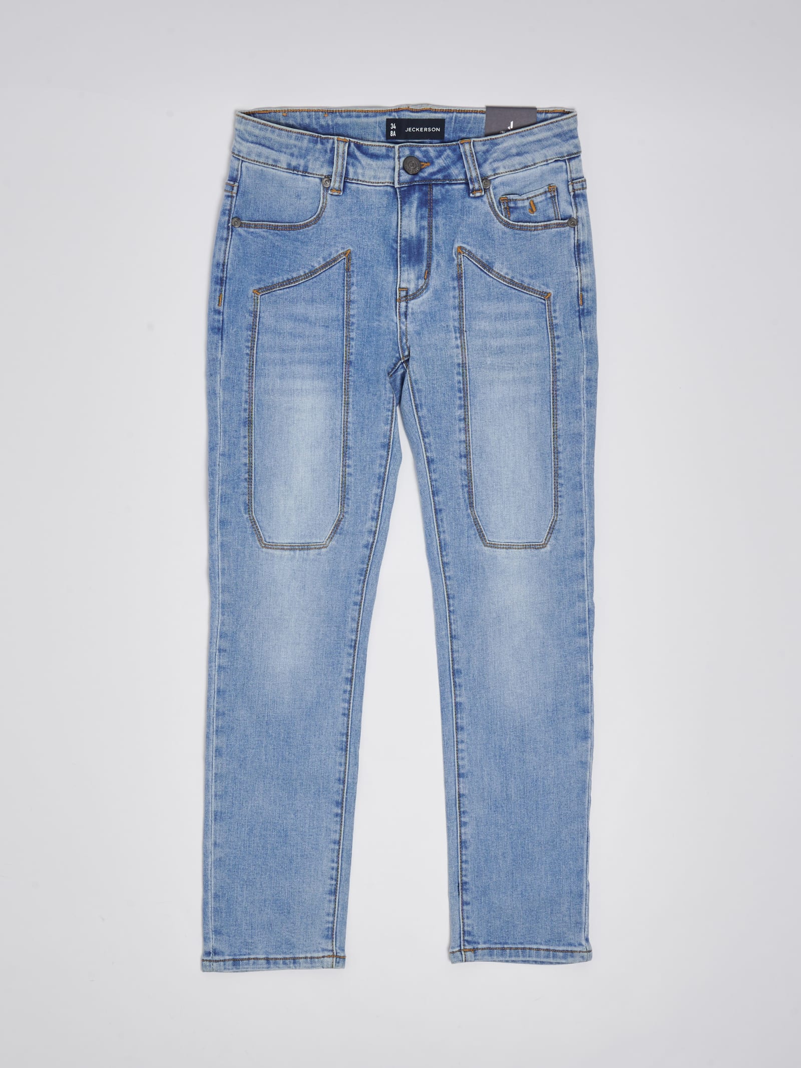 Shop Jeckerson Jeans Jeans In Denim Chiaro