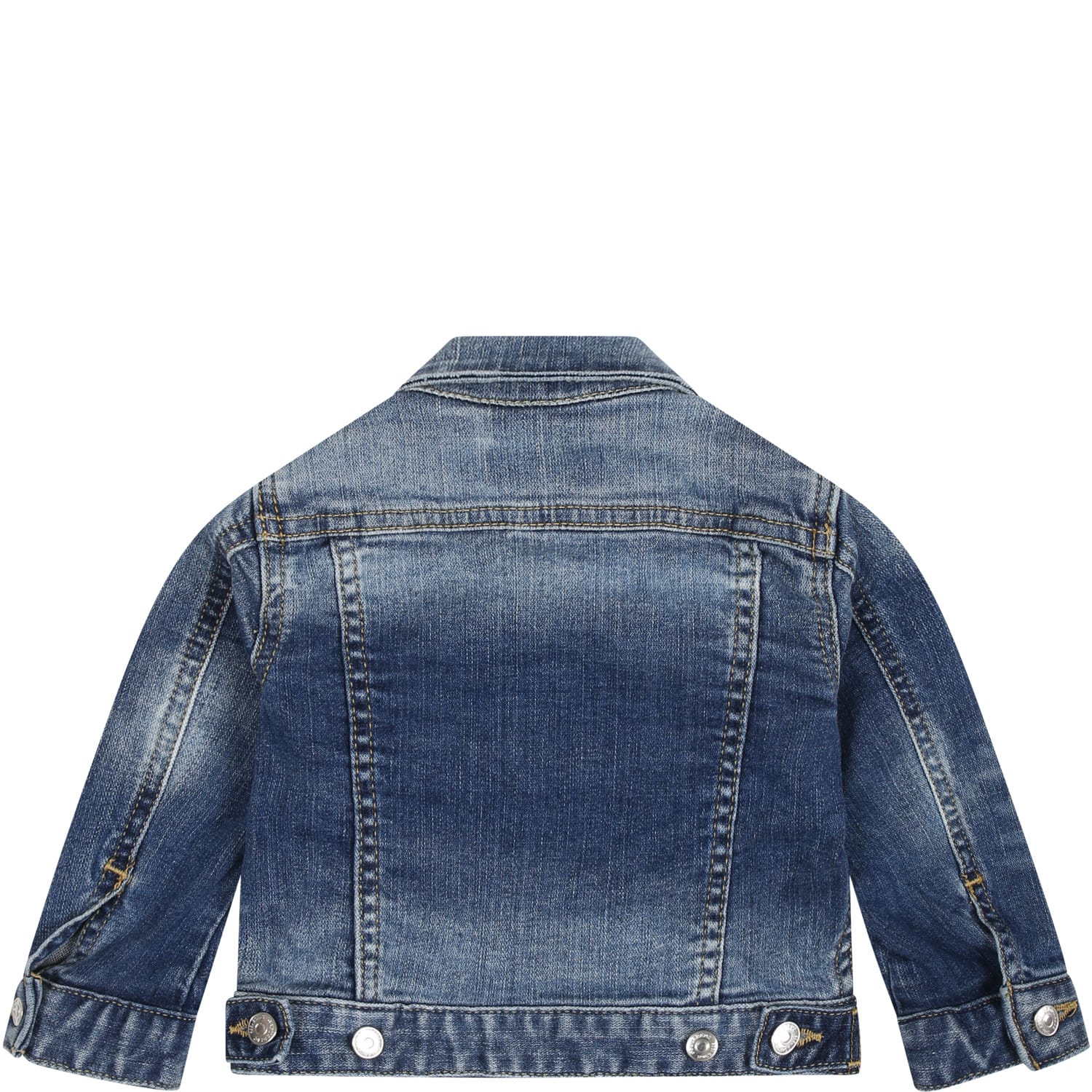 Shop Dsquared2 Denim Jacket For Baby Boy With Logo