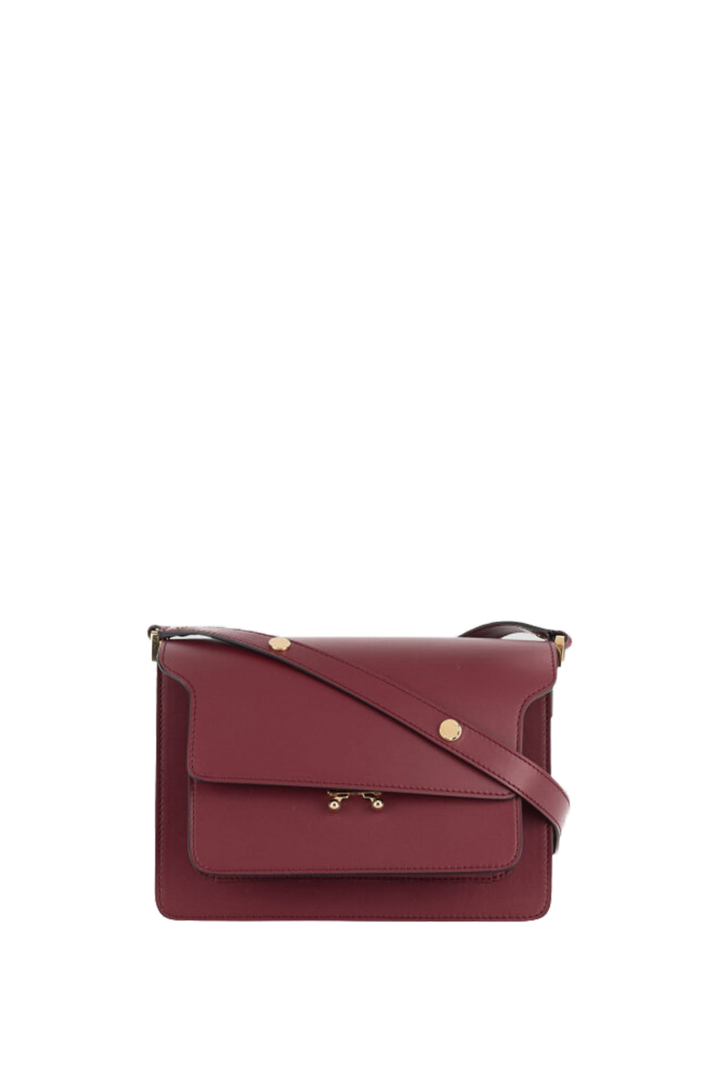 Shop Marni Shoulder Bag In Bordeaux