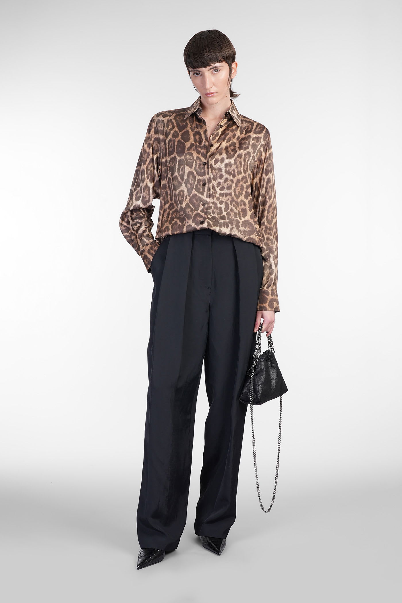 Stella Mccartney Canvas Tailoring Satin Balloon Trouser