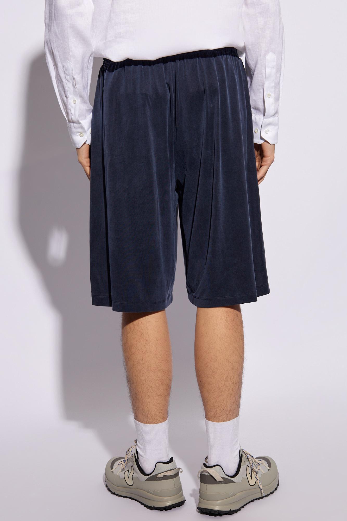 Shop Giorgio Armani Draped Shorts