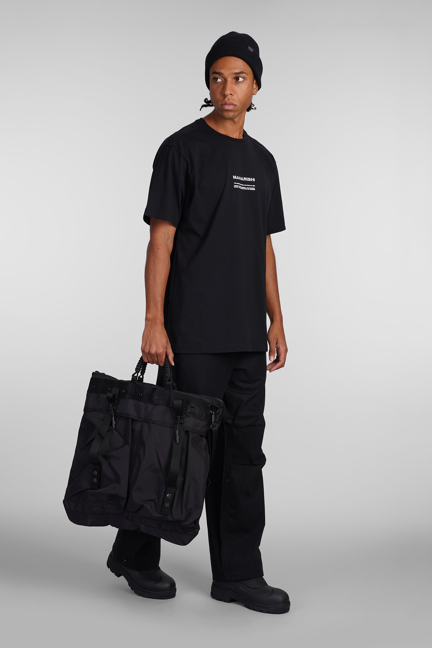 MAHARISHI PANTS IN BLACK COTTON 