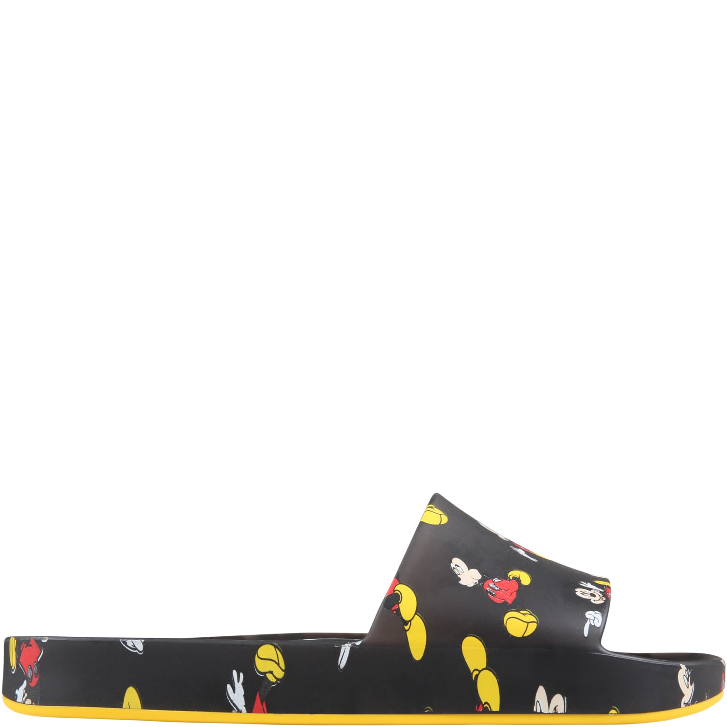 Melissa Black Sandals For Boy With Mickey Mouse