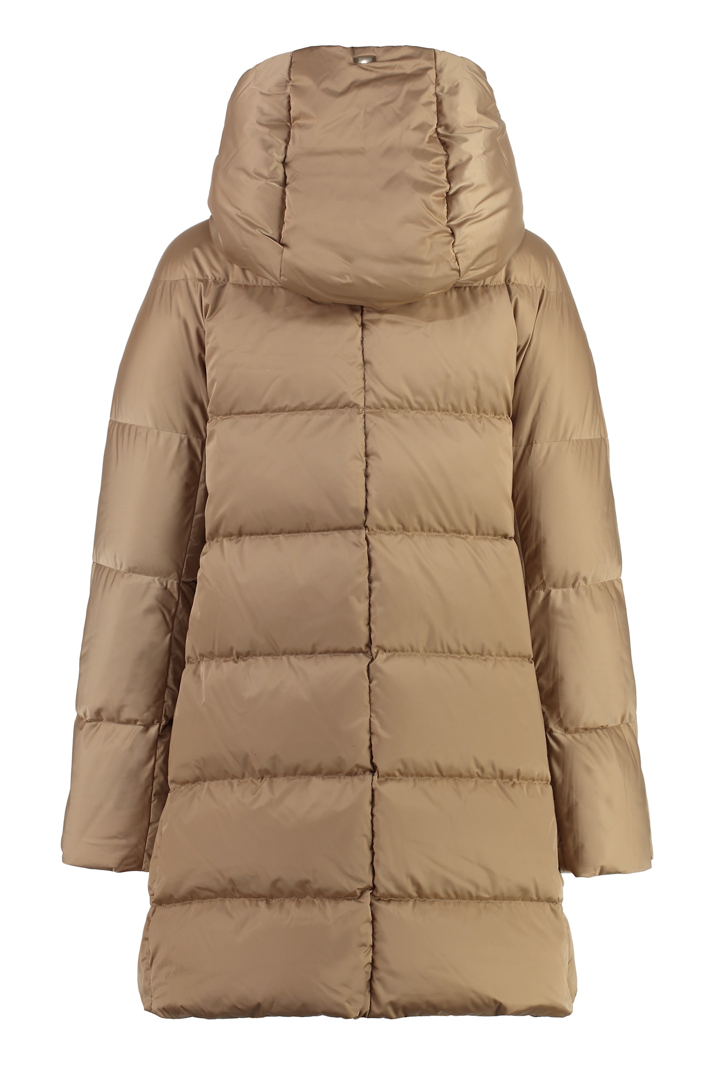 Herno Women A-shape Down Jacket With Hood In Brown