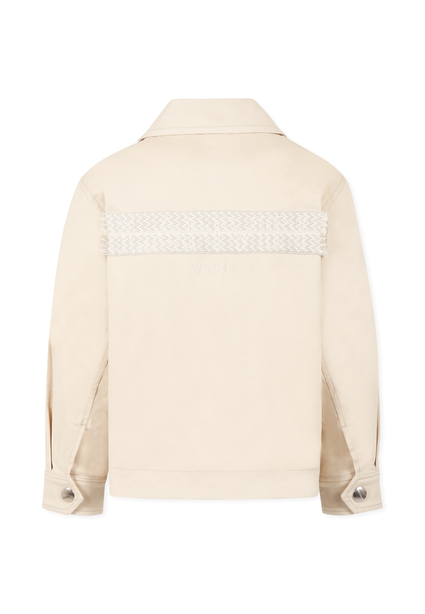 Lanvin Ivory Jacket For Boy With Logo In Ivory