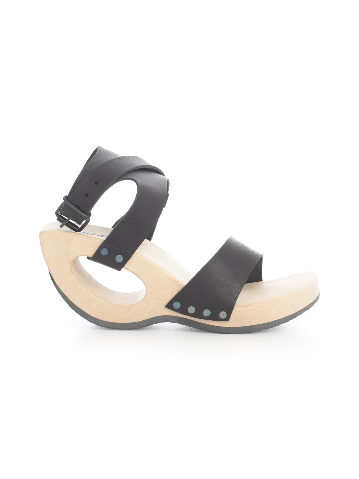 Trippen Open Toe Sandal W/strap On Ankle And Holed Heel