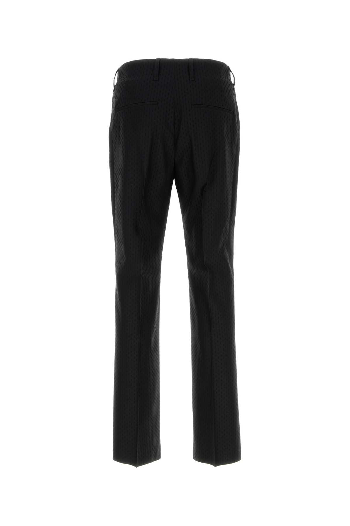Fendi Cotton And Hemp Blend Trousers. In Nero
